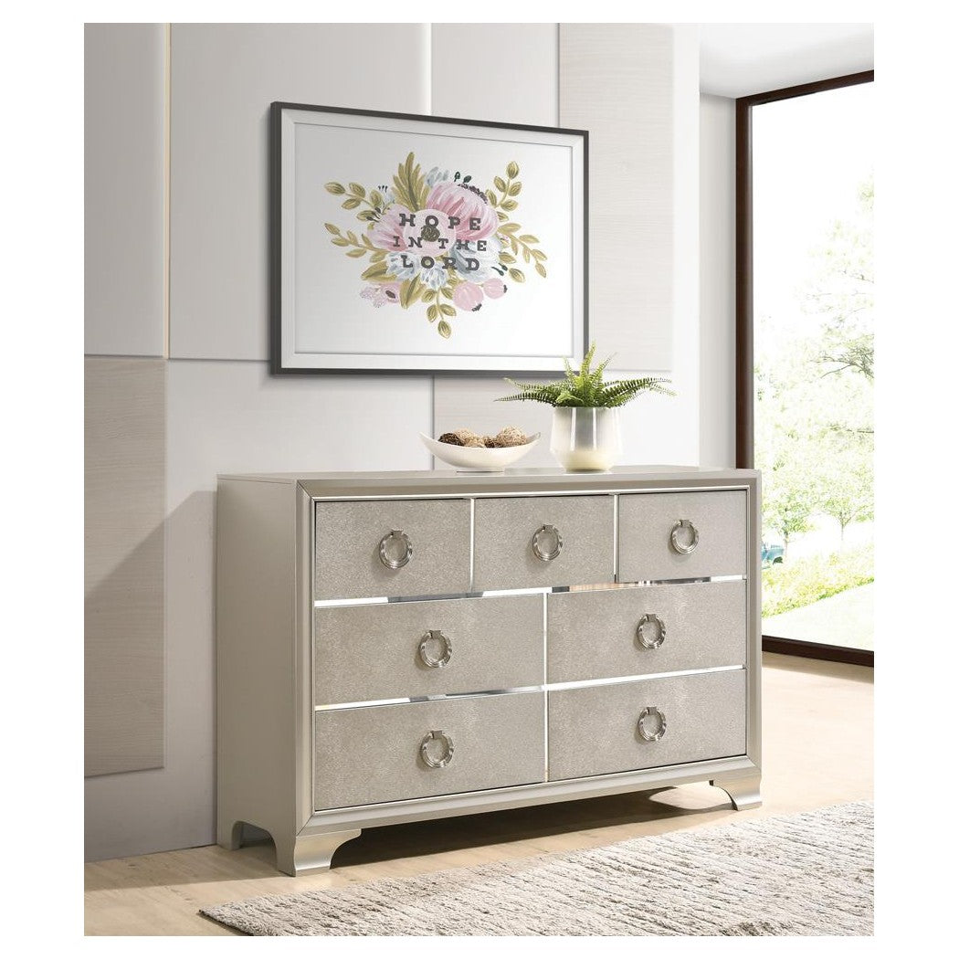 Salford 7-drawer Dresser Metallic Sterling 222723