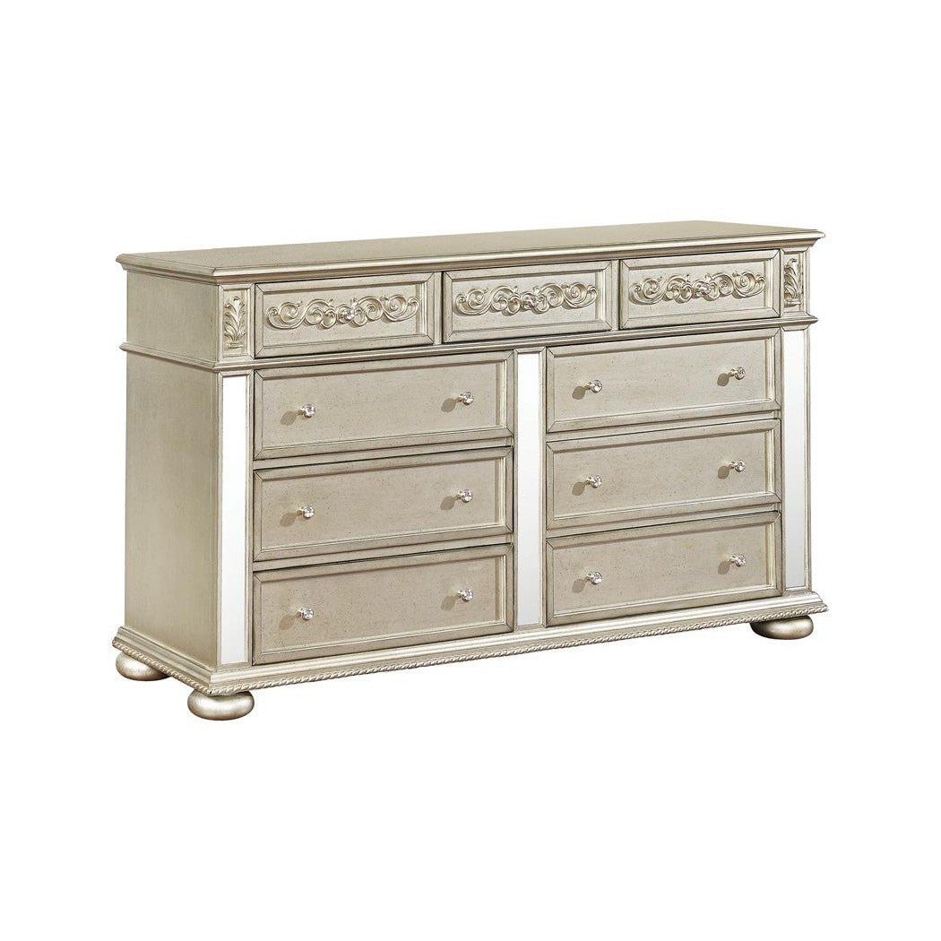 Heidi 9-drawer Dresser Metallic Platinum 222733