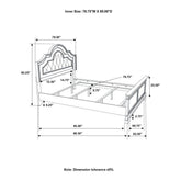 Manchester Bedroom Set with Upholstered Arched Headboard Wheat 222891KW-S5