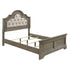 Manchester Bed with Upholstered Arched Headboard Beige and Wheat 222891KW