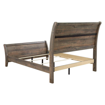 Frederick Eastern King Sleigh Panel Bed Weathered Oak 222961KE