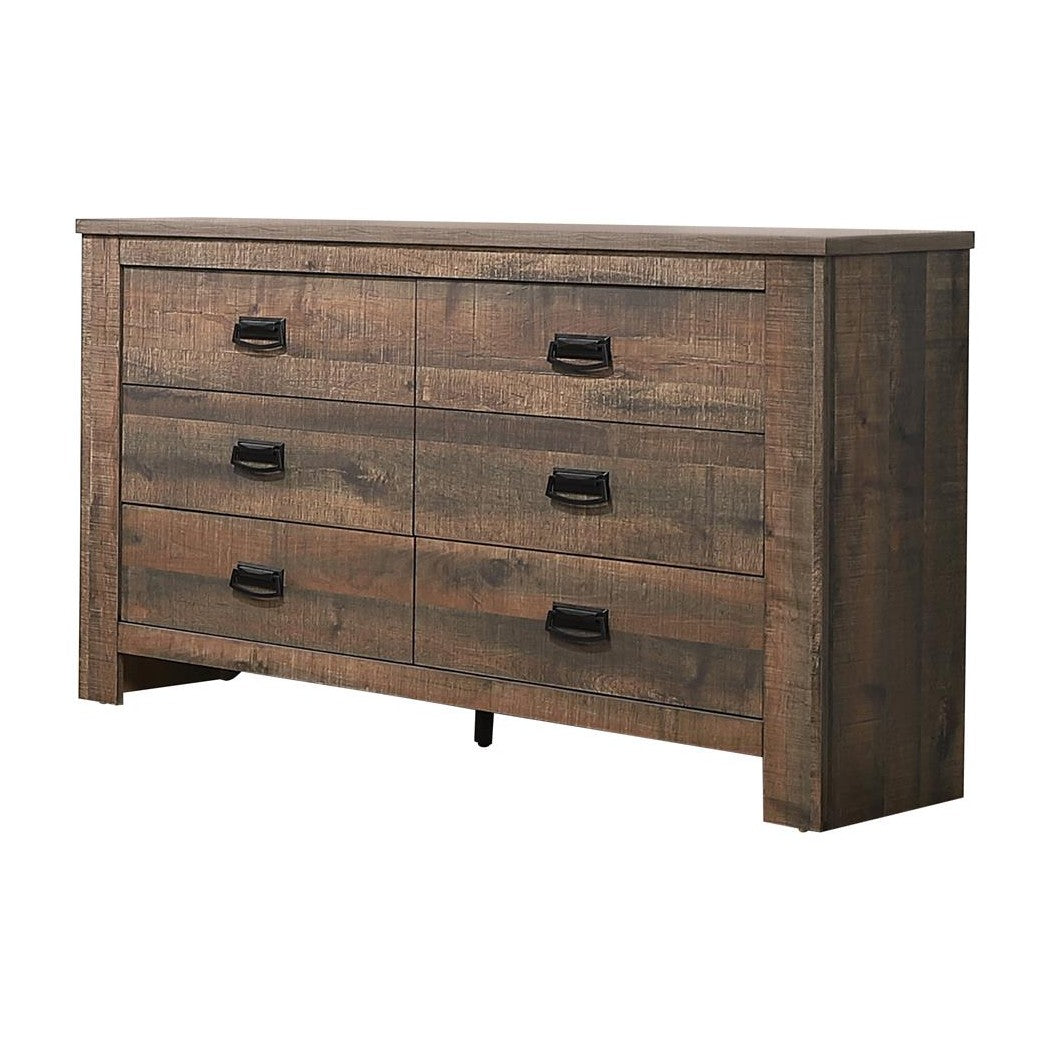 Frederick 6-drawer Dresser Weathered Oak 222963