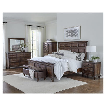 Avenue Eastern King Panel Bed Weathered Burnished Brown 223031KE