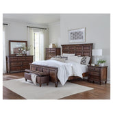 Avenue California King Panel Bed Weathered Burnished Brown 223031KW