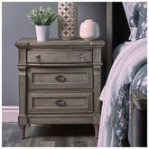 Alderwood 3-drawer Nightstand French Grey 223122