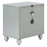 Gunnison 2-drawer Nightstand Silver Metallic 223212