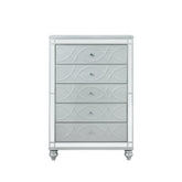 Gunnison 5-drawer Chest Silver Metallic 223215