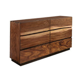 Winslow 6-drawer Dresser Smokey Walnut and Coffee Bean 223253