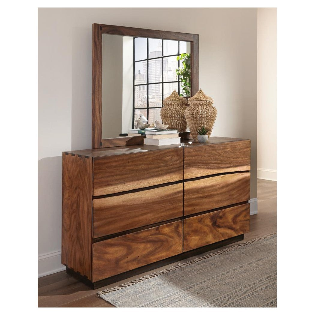 Winslow 6-drawer Dresser Smokey Walnut and Coffee Bean 223253