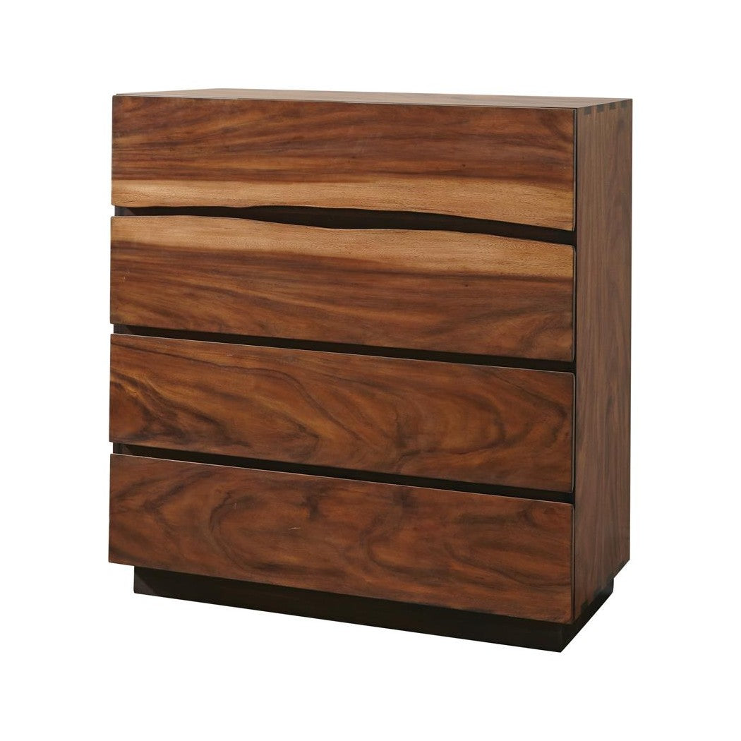 Winslow 4-drawer Chest Smokey Walnut and Coffee Bean 223255