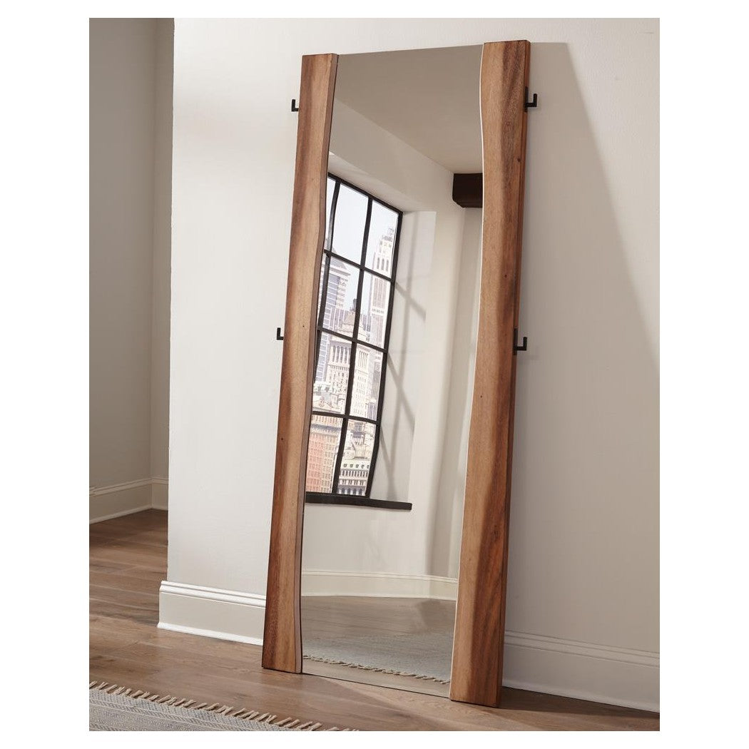 Winslow Standing Mirror Smokey Walnut and Coffee Bean 223256