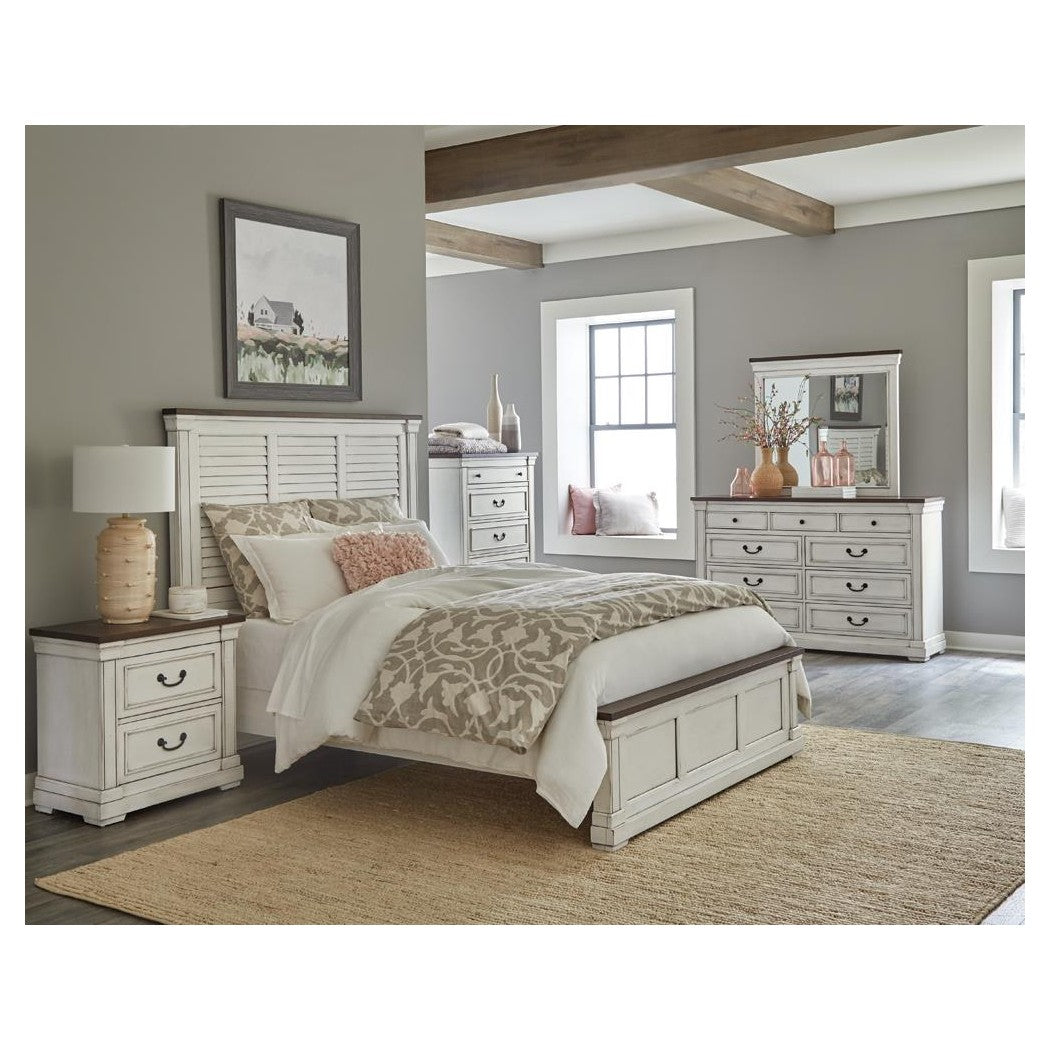 Hillcrest Eastern King Panel Bed White 223351KE