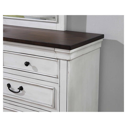 Hillcrest 9-drawer Dresser Dark Rum and White 223353