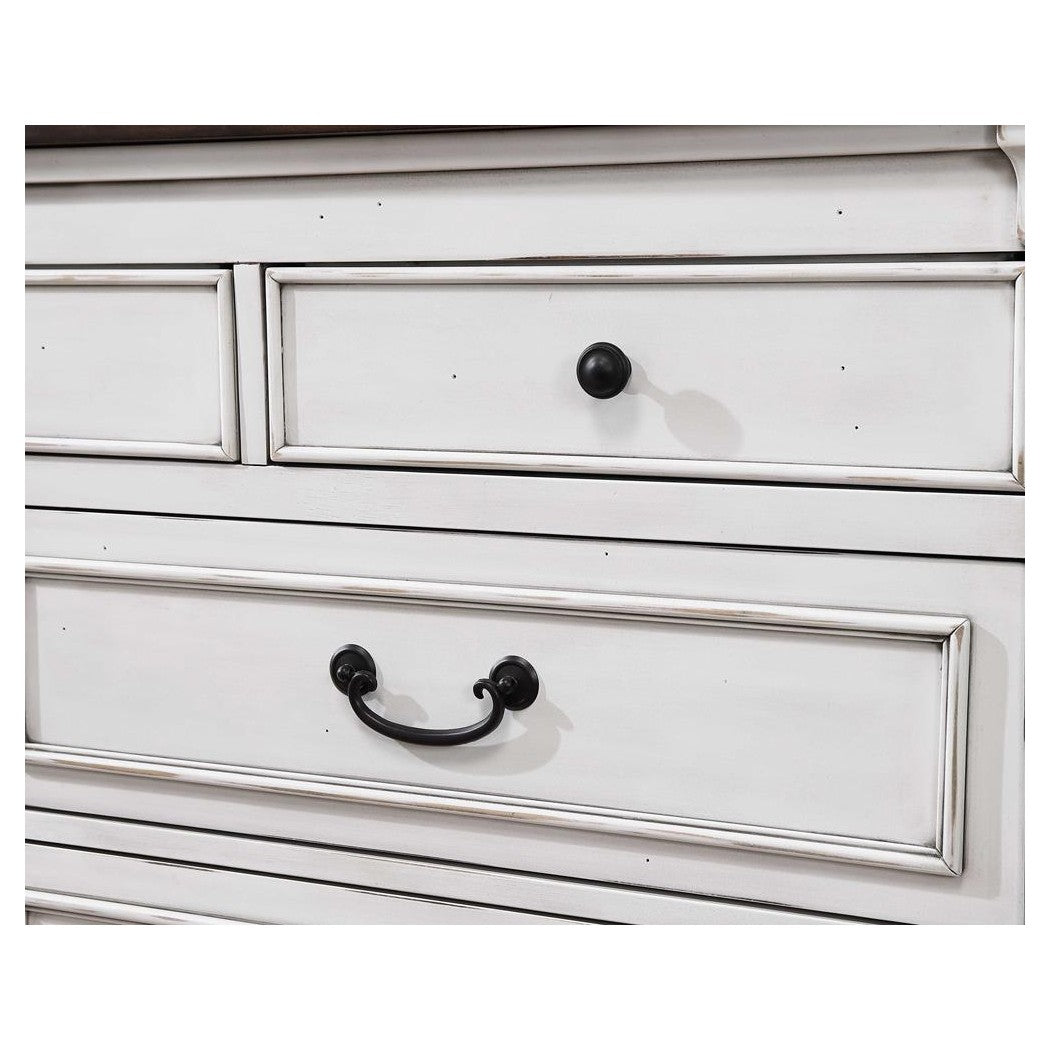 Hillcrest 9-drawer Dresser Dark Rum and White 223353