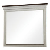 Hillcrest Rectangular Dresser Mirror Dark Rum and White 223354