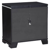 Eleanor Rectangular 3-drawer Nightstand Silver and Black 223362