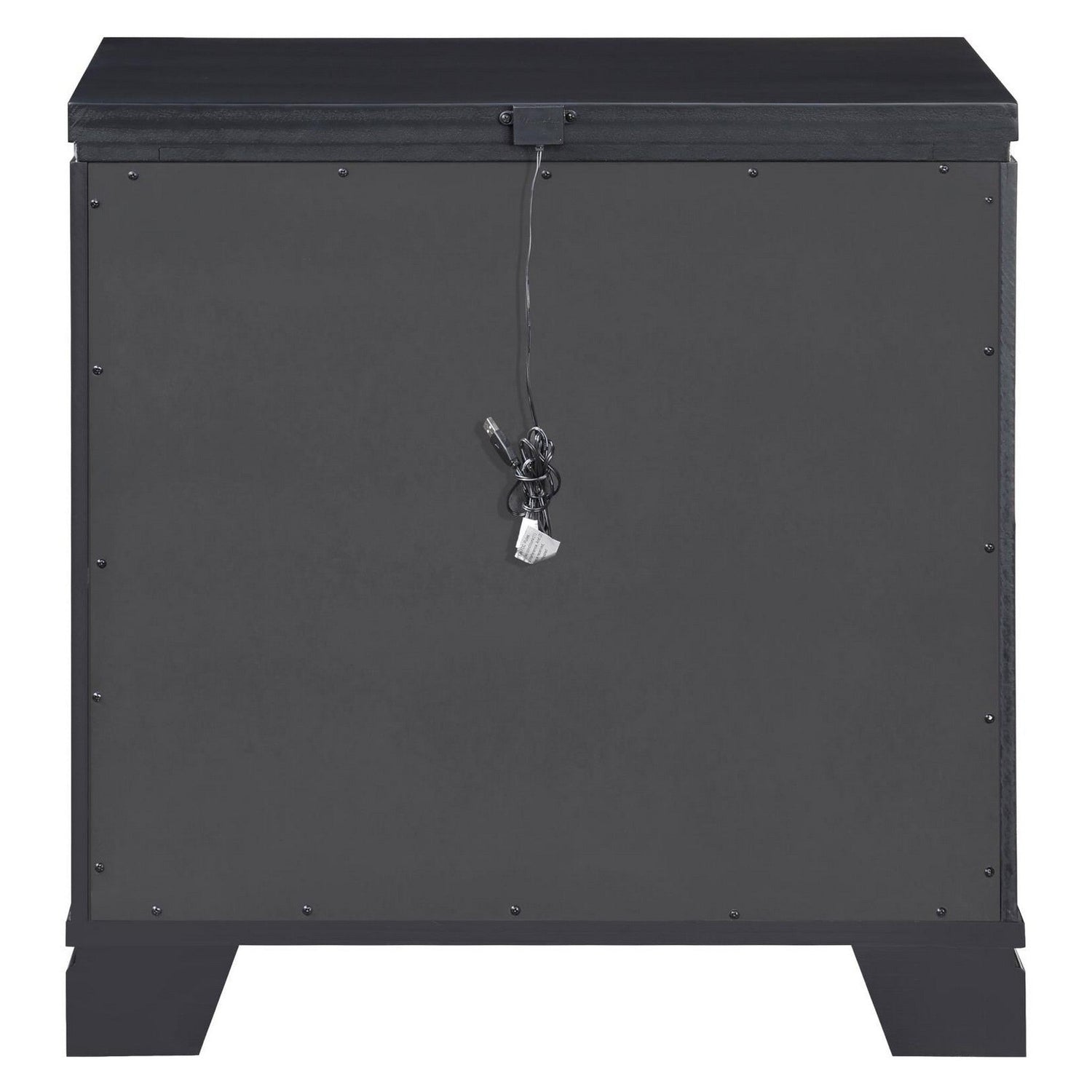 Eleanor Rectangular 3-drawer Nightstand Silver and Black 223362