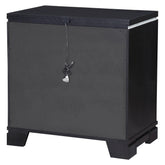 Eleanor Rectangular 3-drawer Nightstand Silver and Black 223362