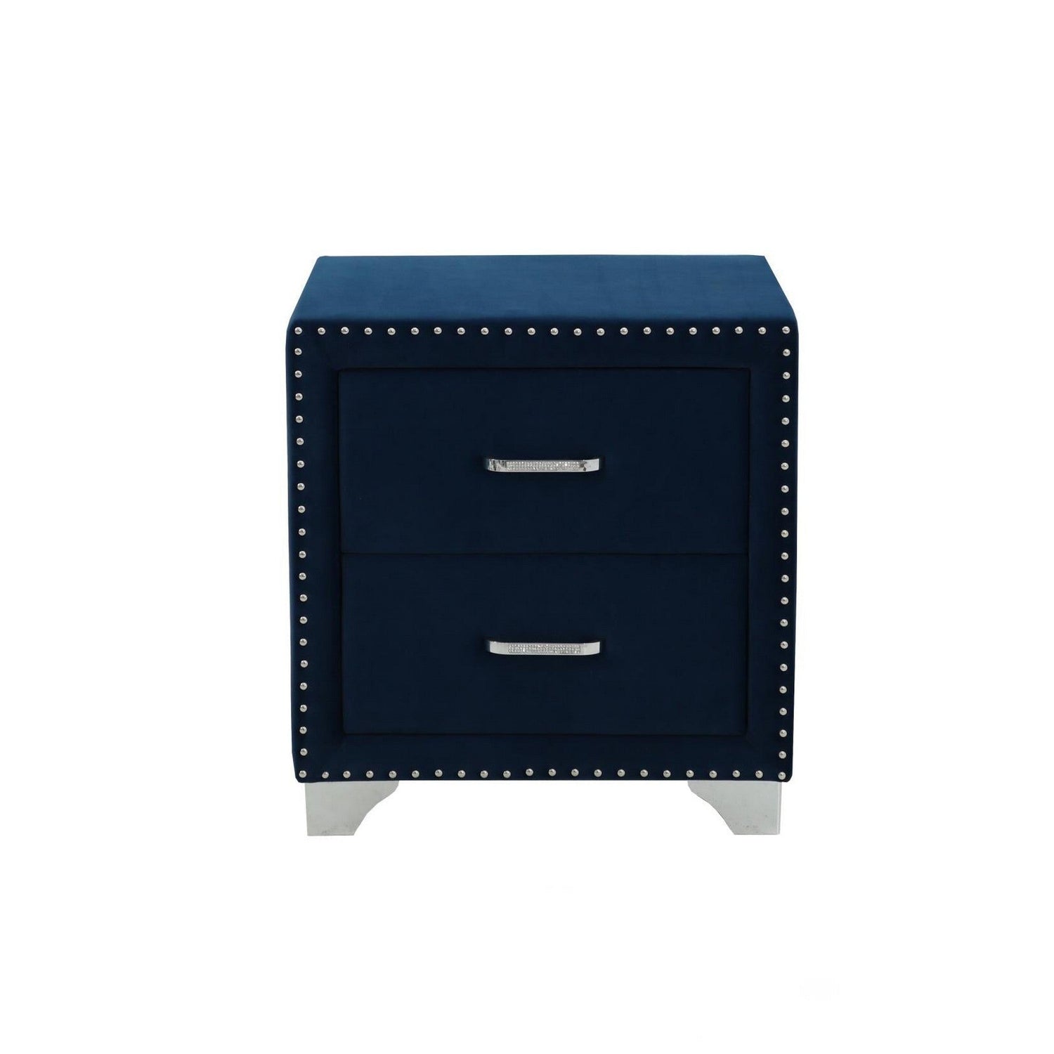 Melody 2-drawer Upholstered Nightstand Pacific Blue 223372