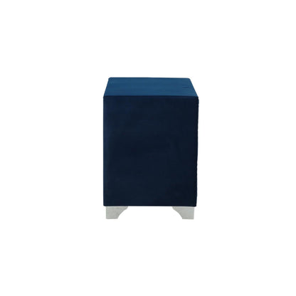 Melody 2-drawer Upholstered Nightstand Pacific Blue 223372