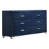 Melody 6-drawer Upholstered Dresser Pacific Blue 223373