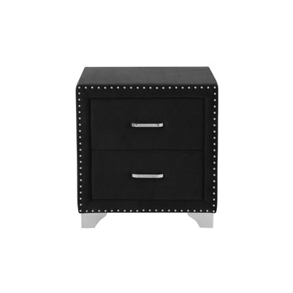 Melody 2-drawer Upholstered Nightstand Grey 223382