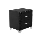 Melody 2-drawer Upholstered Nightstand Grey 223382