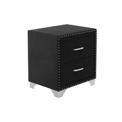 Melody 2-drawer Upholstered Nightstand Grey 223382