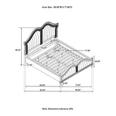 Evangeline 4-piece Upholstered Platform California King Bedroom Set Ivory and Silver Oak 223391KW-S4