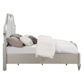 Evangeline Tufted Upholstered Platform California King Bed Ivory and Silver Oak 223391KW