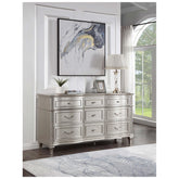 Evangeline 9-Drawer Dresser Silver Oak 223393