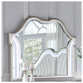 Evangeline Camel Top Dresser Mirror Silver Oak 223394