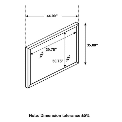 Taylor Rectangular Dresser Mirror Light Honey Brown 223424