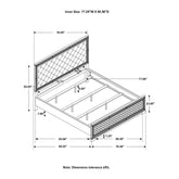 Eleanor Upholstered Tufted Bedroom Set Metallic 223461KW-S5