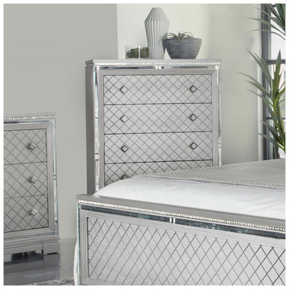 Eleanor Rectangular 5-drawer Chest Metallic 223465