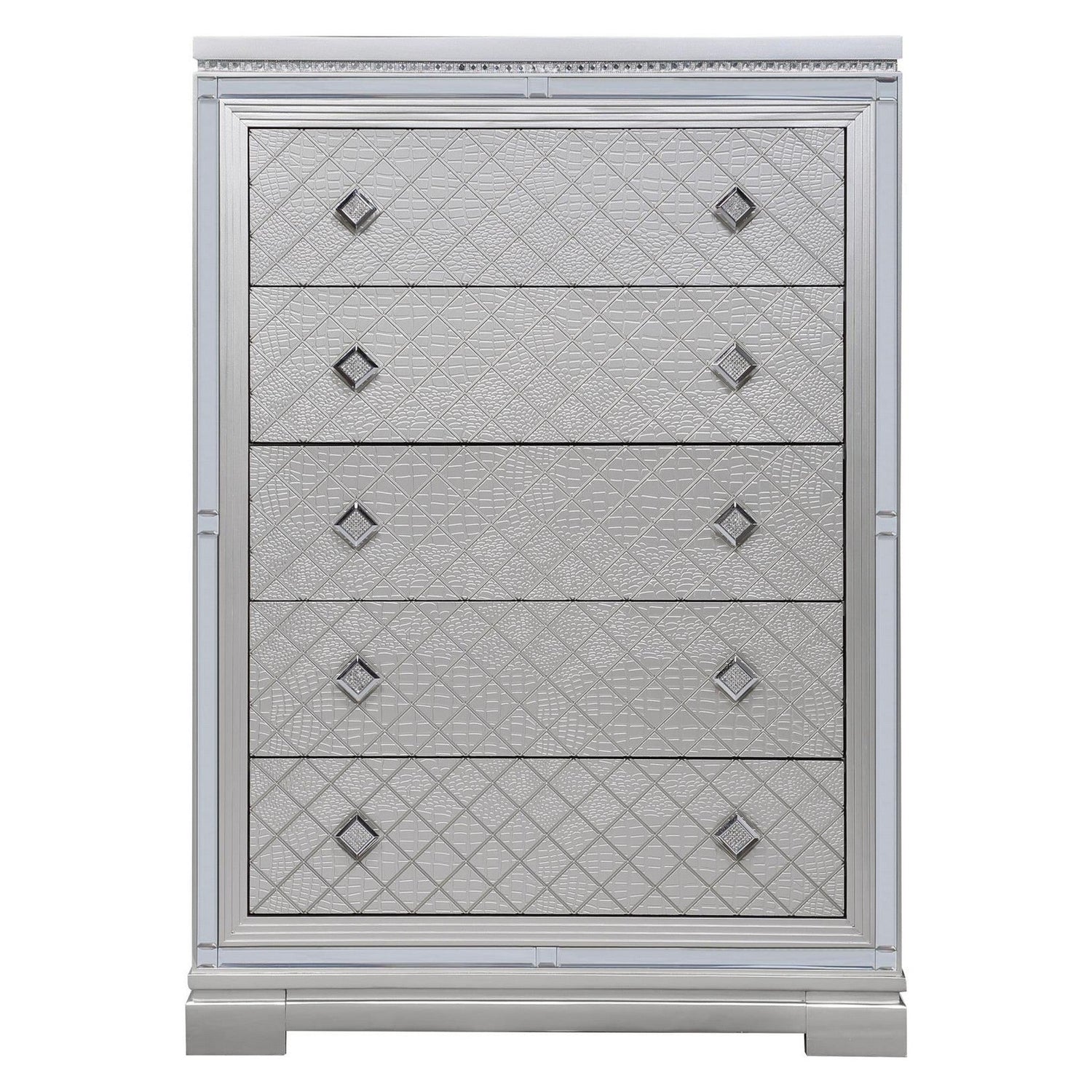 Eleanor Rectangular 5-drawer Chest Metallic 223465