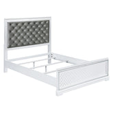 Eleanor Upholstered Tufted Bedroom Set White 223561KE-S4