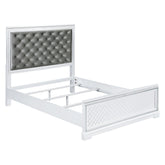 Eleanor Upholstered Tufted Bedroom Set White 223561KE-S5