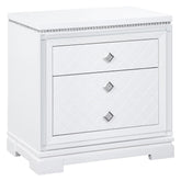 Eleanor Upholstered Tufted Bedroom Set White 223561KW-S5