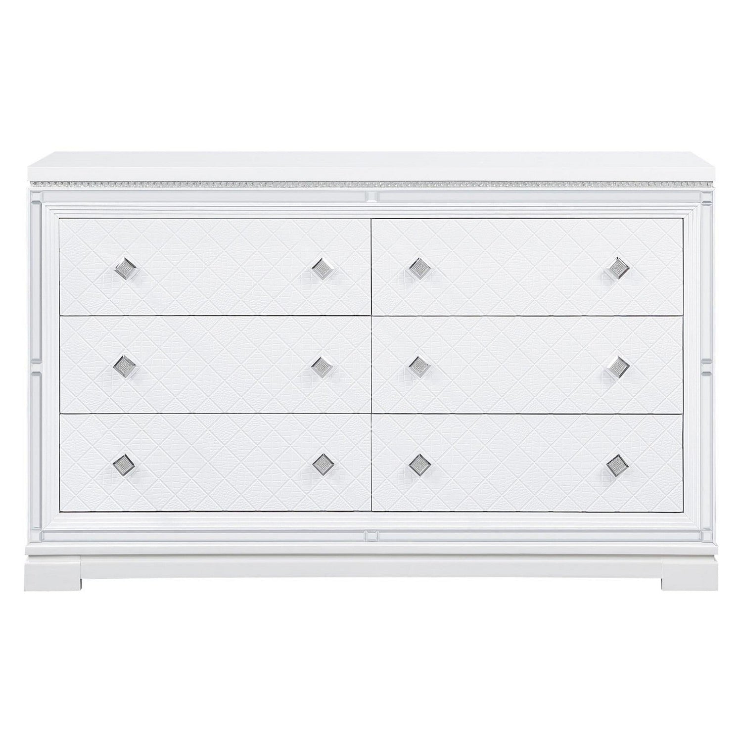 Eleanor Upholstered Tufted Bedroom Set White 223561Q-S4