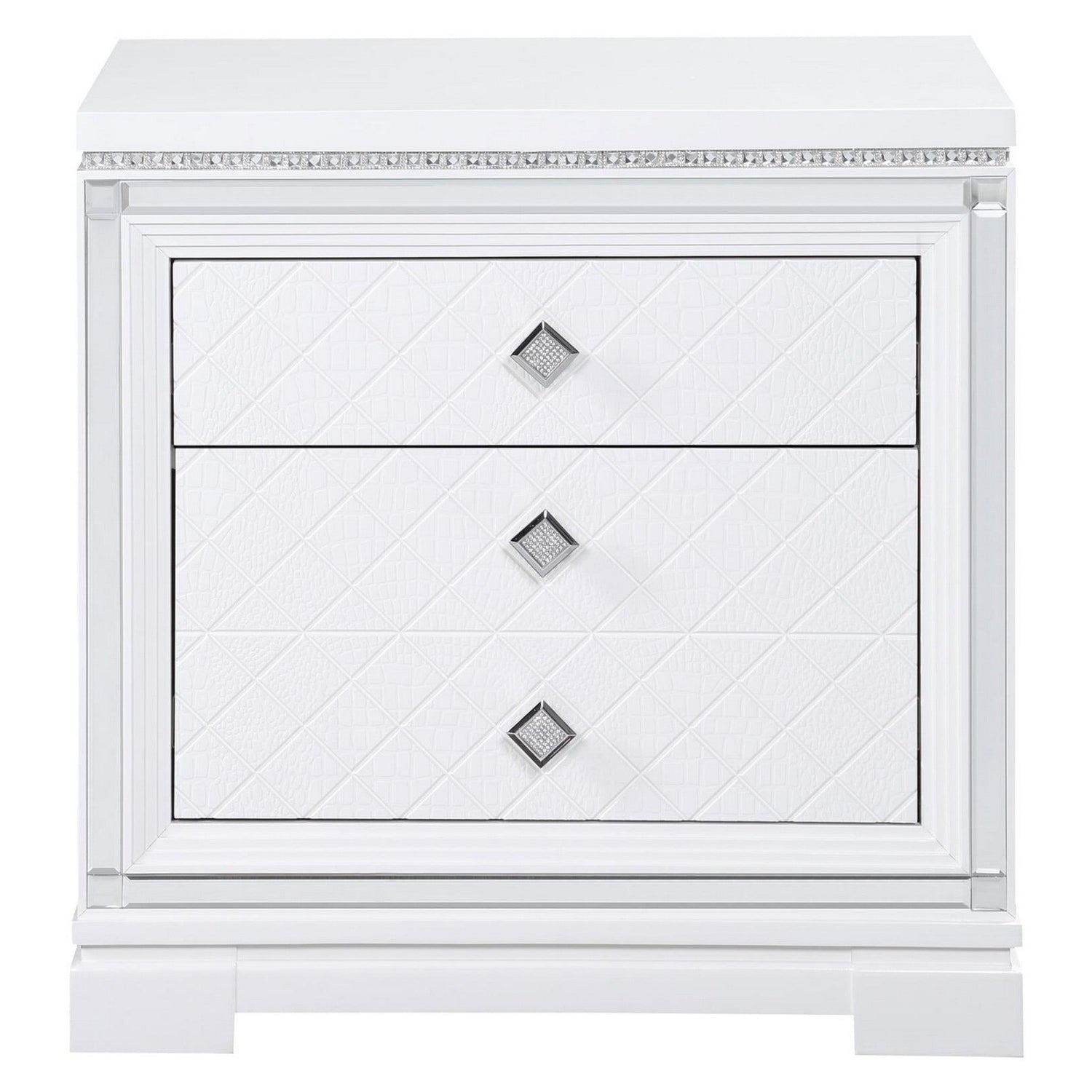 Eleanor Rectangular 2-drawer Nightstand White 223562