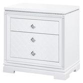 Eleanor Rectangular 2-drawer Nightstand White 223562