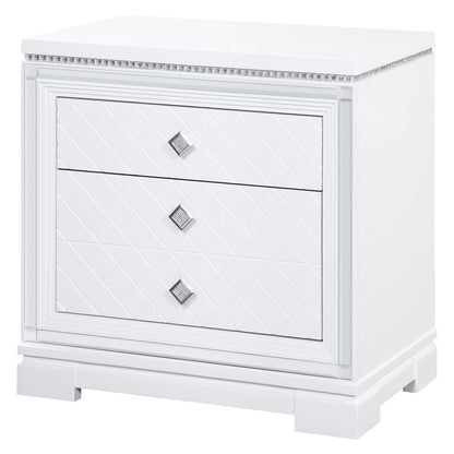 Eleanor Rectangular 2-drawer Nightstand White 223562