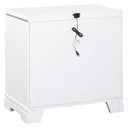 Eleanor Rectangular 2-drawer Nightstand White 223562