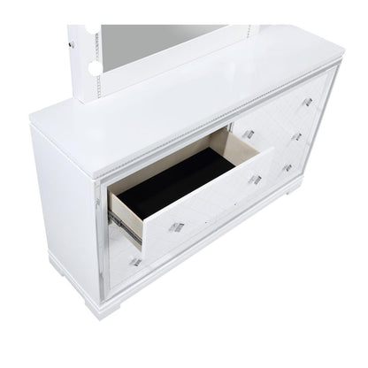 Eleanor Rectangular 6-drawer Dresser White 223563