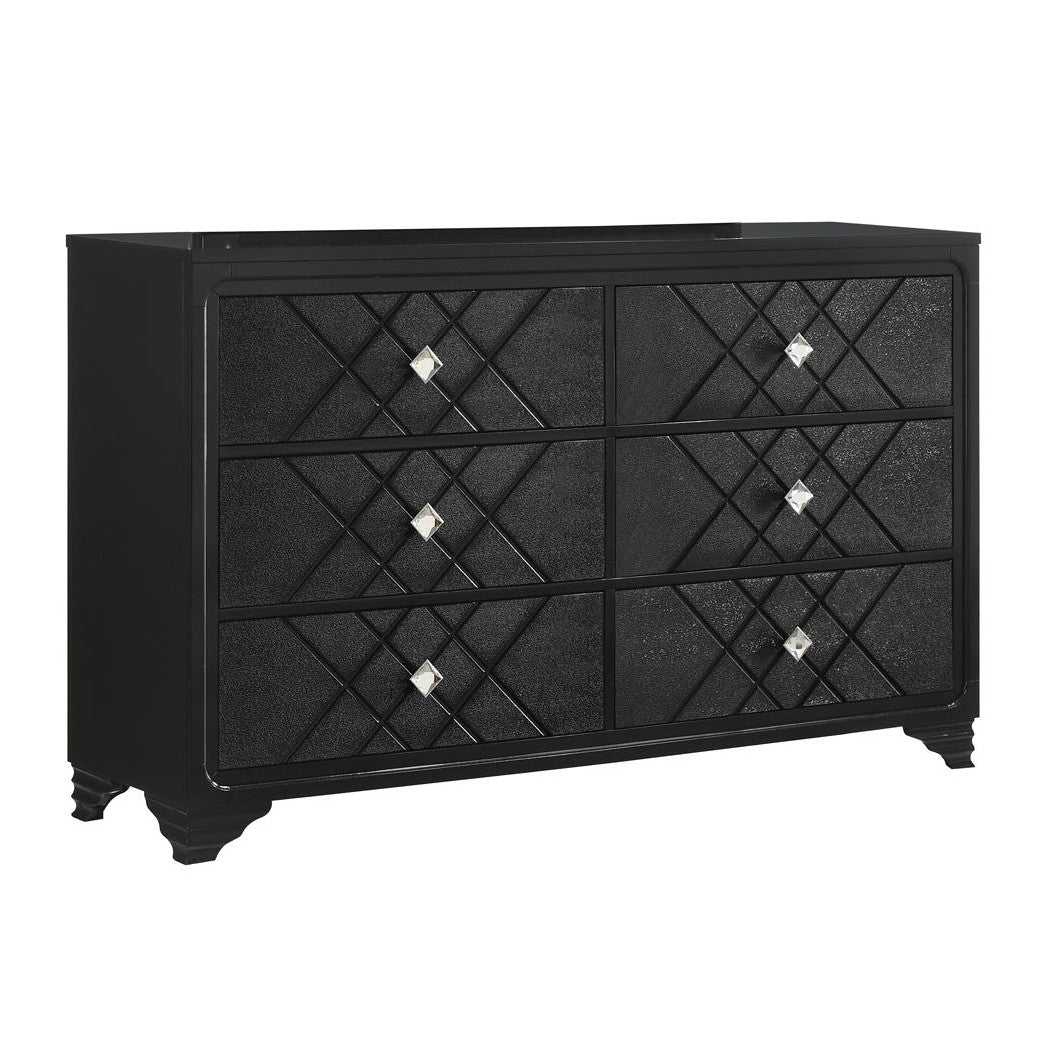 Penelope 6-drawer Dresser Black 223573