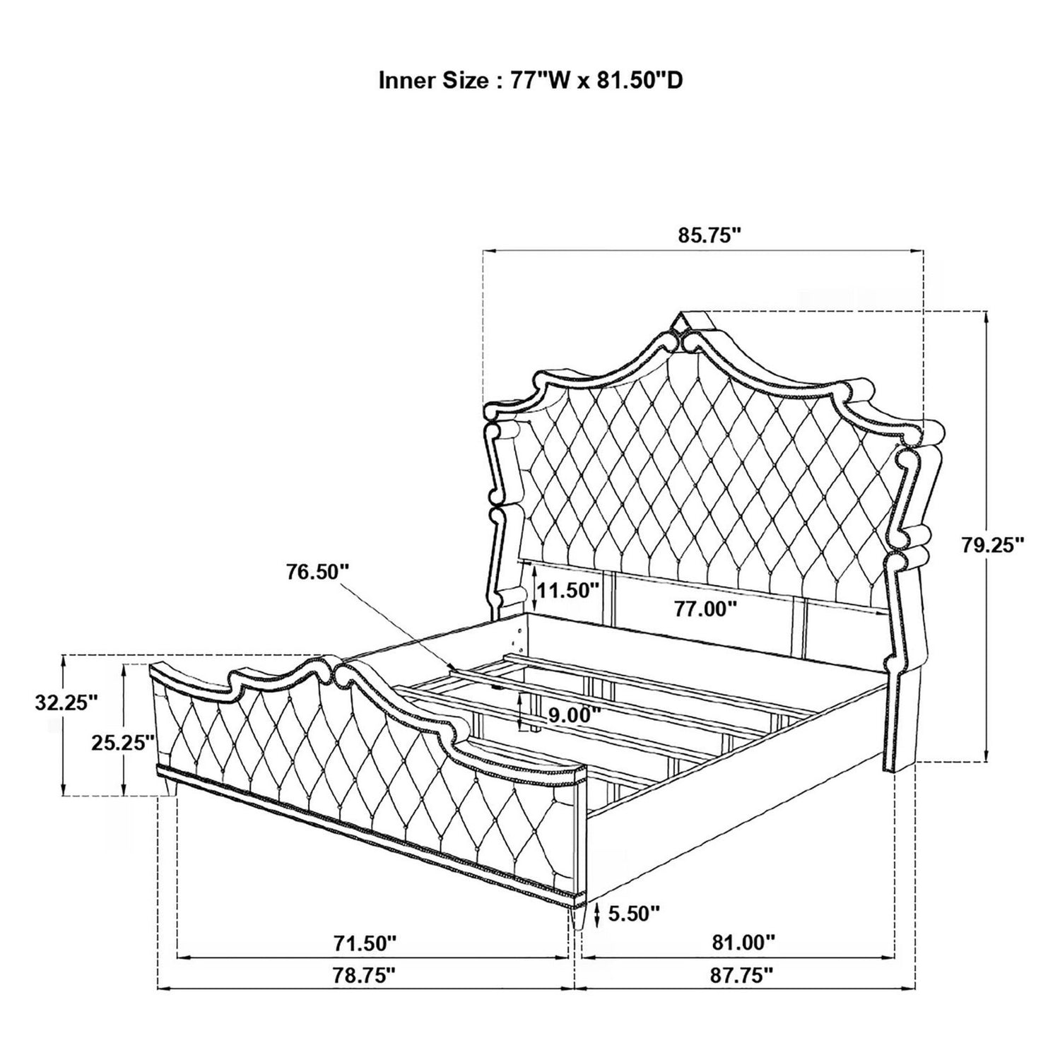 Coaster Eastern King Bed 4 Pc Set