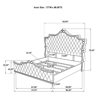 Coaster California King Bed 4 Pc Set