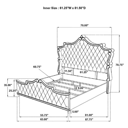 Juego de cama de 5 piezas Coaster Queen