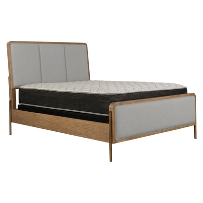 Arini Upholstered Eastern King Panel Bed Sand Wash and Grey 224301KE